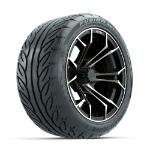 GTW Spyder Bronze/ Matte Black 14 in Wheels with 225/ 40-R14 Fusion GTR Street Tires – Set of 4
